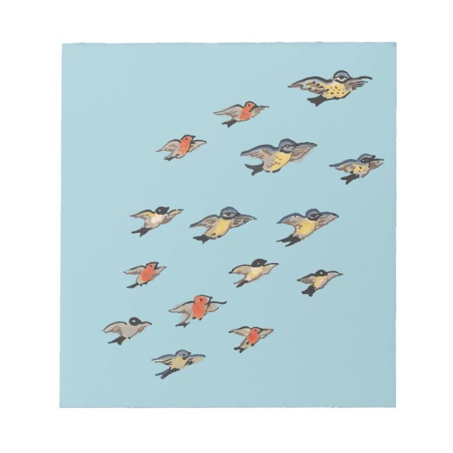 Personalized | Vintage Bird Design Notepad (Front)