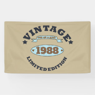 Personalized vintage birthday gift banner