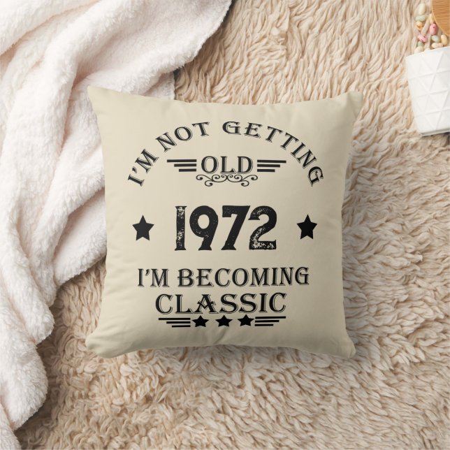 Personalized vintage birthday gift black throw pillow (Blanket)