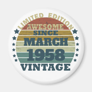 Personalized vintage birthday gift idea magnet