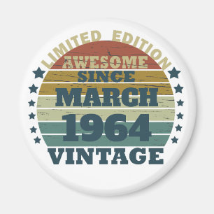 Personalized vintage birthday gift idea magnet