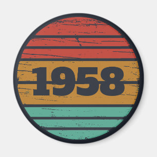 Personalized vintage birthday gift idea magnet