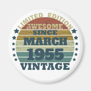 Personalized vintage birthday gift idea magnet