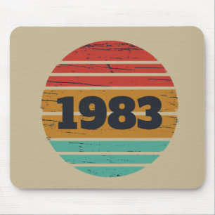 Personalized vintage birthday gift idea mouse pad