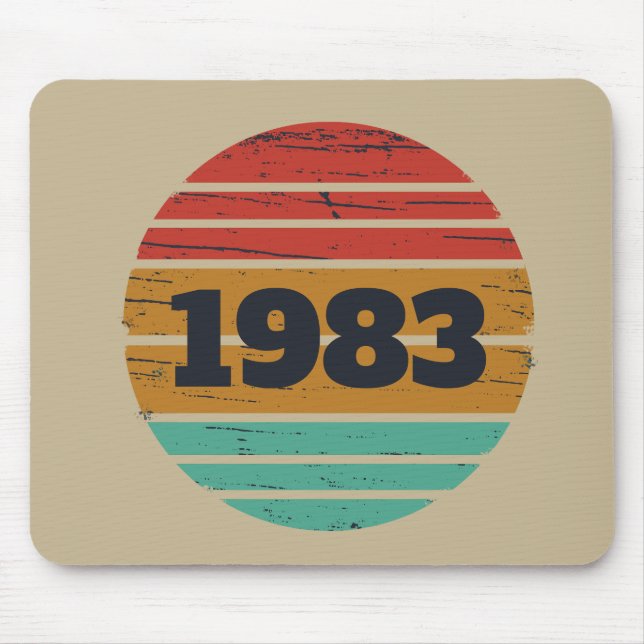 Personalized vintage birthday gift idea mouse pad (Front)