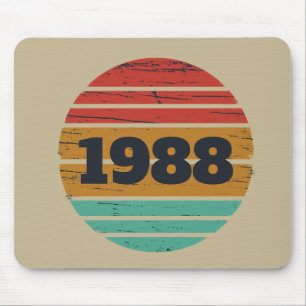 Personalized vintage birthday gift idea mouse pad