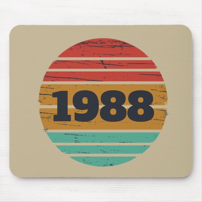 Personalized vintage birthday gift idea mouse pad (Front)