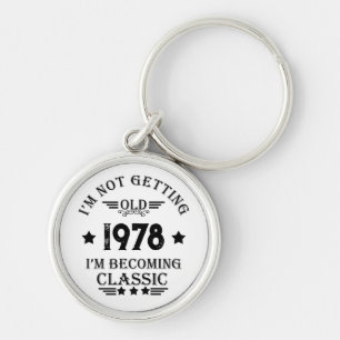 Personalized vintage birthday gift keychain