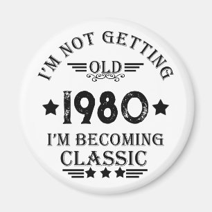 Personalized vintage birthday gift magnet