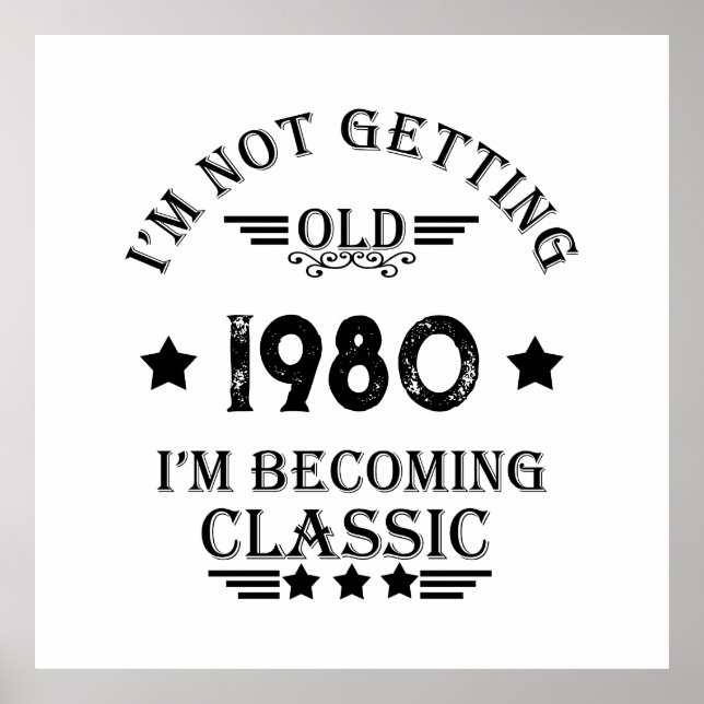 Personalized vintage birthday gift poster (Front)