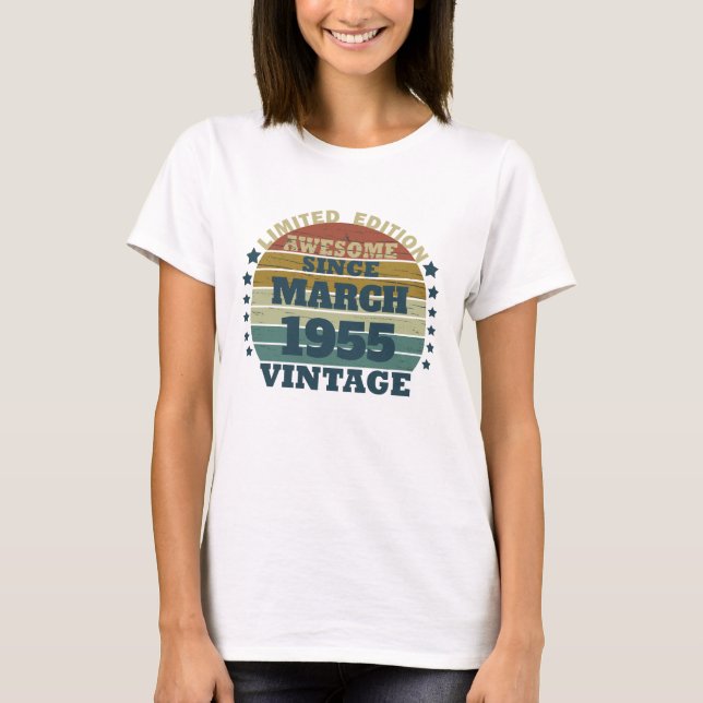 Personalized vintage birthday gift T-Shirt (Front)