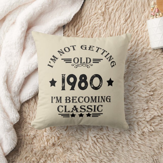 Personalized vintage birthday gift throw pillow (Blanket)