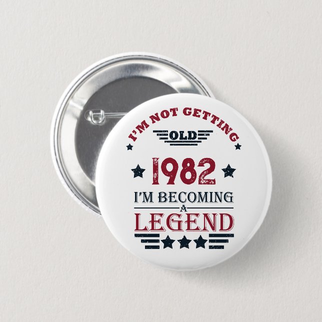 Personalized vintage birthday gifts 2 inch round button (Front & Back)