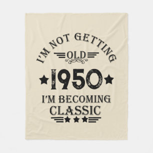 Personalized vintage birthday gifts black fleece blanket