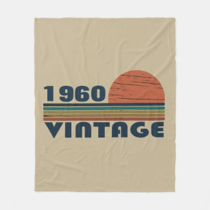 Personalized vintage birthday gifts fleece blanket