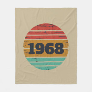 Personalized vintage birthday gifts fleece blanket