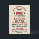 Personalized vintage birthday gifts invitation<br><div class="desc">You can add some originality with this limited edition, premium quality, and original, classy, retro, and vintage-looking birthday graphic design with a cool typography font. This is a great gift idea for men, women, husbands, wives, girlfriends, and boyfriends who will love this one-of-a-kind piece of art. Unique and funny holiday...</div>