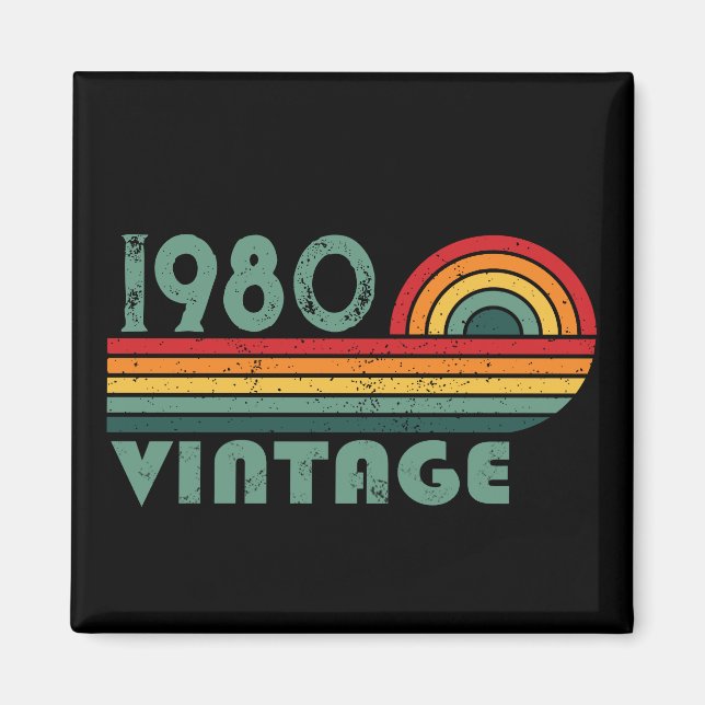 Personalized vintage birthday gifts magnet (Front)