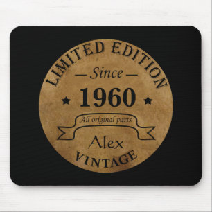 Personalized vintage birthday gifts mouse pad