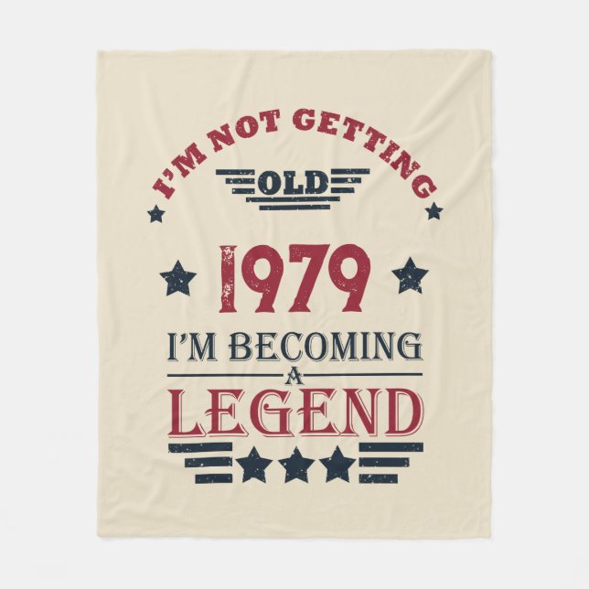 Personalized vintage birthday gifts red fleece blanket (Front)