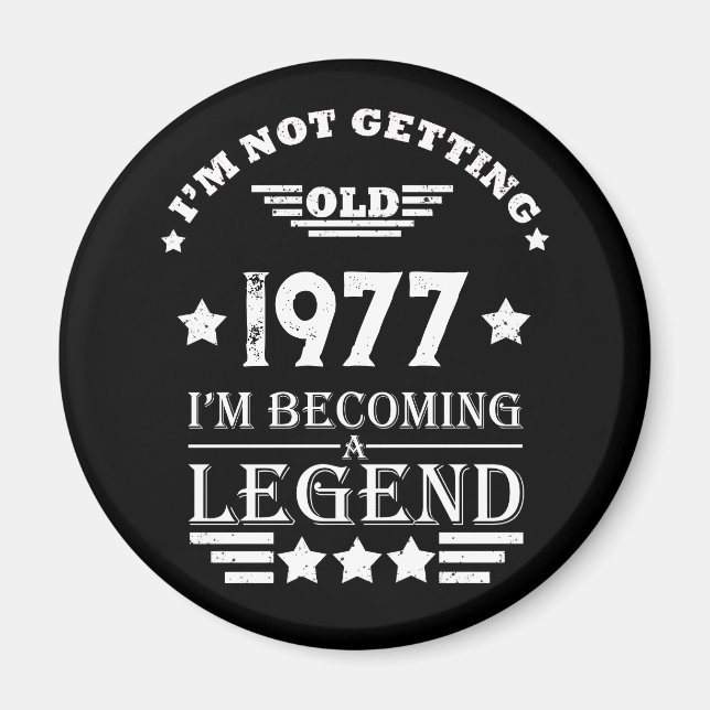 Personalized vintage birthday gifts white magnet (Front)
