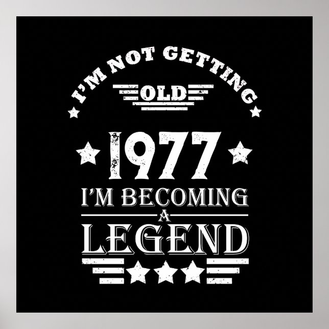 Personalized vintage birthday gifts white poster (Front)