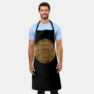 Personalized vintage birthday party apron
