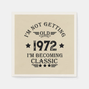 Personalized vintage birthday party napkin