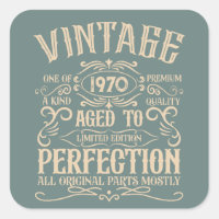 Personalized vintage birthday party whiskey label