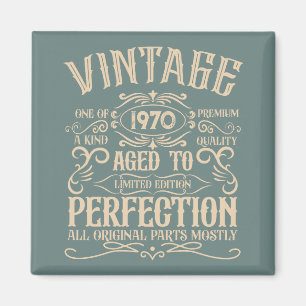 Personalized vintage birthday party whiskey label magnet
