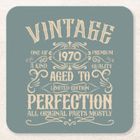 Personalized vintage birthday party whiskey label