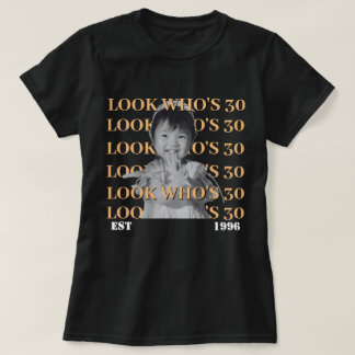 Personalized Vintage Birthday Photo T-Shirt