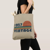 Personalized vintage birthday tote bag (Close Up)