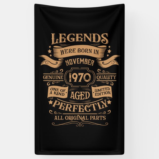 Personalized vintage birthday whiskey label banner (Vertical)