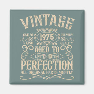 Personalized vintage birthday whiskey label themed magnet