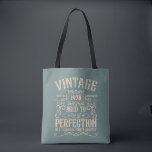 Personalized vintage birthday whiskey label themed tote bag<br><div class="desc">You can add some originality to your wardrobe collection with this vintage classic birthday graphic design with awesome typography font lettering. It is a great gift idea for men, women, husbands, wives, girlfriends, and boyfriends who will love this one-of-a-kind artwork. It is the best amazing and fun holiday present for...</div>