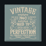 Personalized vintage birthday whiskey party magnet<br><div class="desc">You can add some originality to your wardrobe collection with this vintage classic birthday graphic design with awesome typography font lettering. It is a great gift idea for men, women, husbands, wives, girlfriends, and boyfriends who will love this one-of-a-kind artwork. It is the best amazing and fun holiday present for...</div>