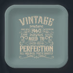Personalized vintage birthday whiskey party paper plate<br><div class="desc">You can add some originality to your wardrobe collection with this vintage classic birthday graphic design with awesome typography font lettering. It is a great gift idea for men, women, husbands, wives, girlfriends, and boyfriends who will love this one-of-a-kind artwork. It is the best amazing and fun holiday present for...</div>