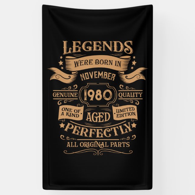 Personalized vintage birthday whiskey themed banner (Vertical)