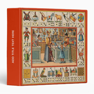 Personalized Vintage Board Game 3-Ring Binder