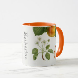 Personalized Vintage Botanical Pear Blossom Fruit Mug