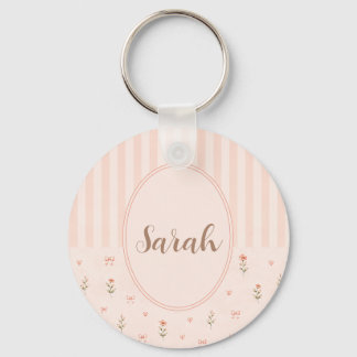 Personalized Vintage Bunny Girl Keychain