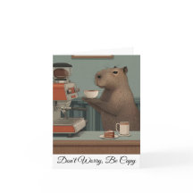 Personalized Vintage Capybara Coffee Shop Print
