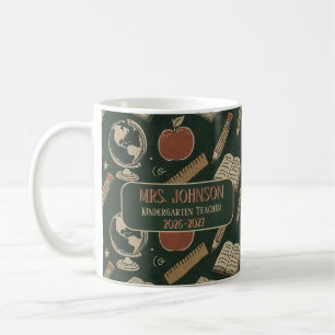 Personalized Vintage Chalkboard Teacher Coffee Mug