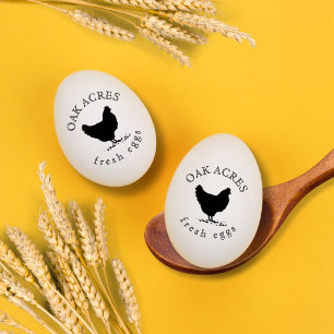 Personalized Vintage Chicken Egg Stamp