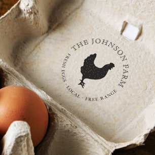Personalized Vintage Chicken Farm Egg Self-inking Stamp