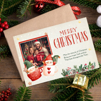 Personalized Vintage Christmas Card