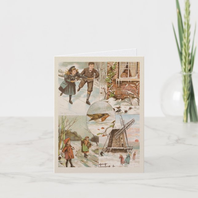 Personalized Vintage Christmas/New Year Card (Devant)