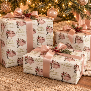Personalized Vintage Christmas Nutcracker  Wrapping Paper