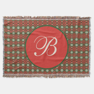 Personalized Vintage Christmas/winter patterned  Throw Blanket